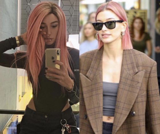 Кому идут розовые волосы больше? Голосуй: Хейли Болдуин или Анастасия Ивлеева