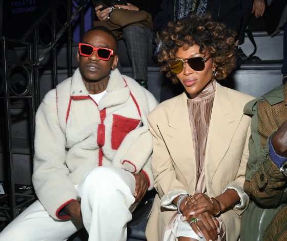 Наоми Кэмпбелл со Скептой и Наталья Водянова на показе мужской коллекции Louis Vuitton