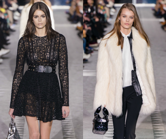 Кайя Гербер, Крис Грикайте и очень много кожи на показе Longchamp в Нью-Йорке