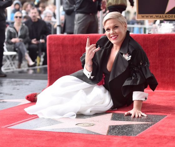 Как мило: Пинк с мужем и двумя детьми получает звезду на алее Славы