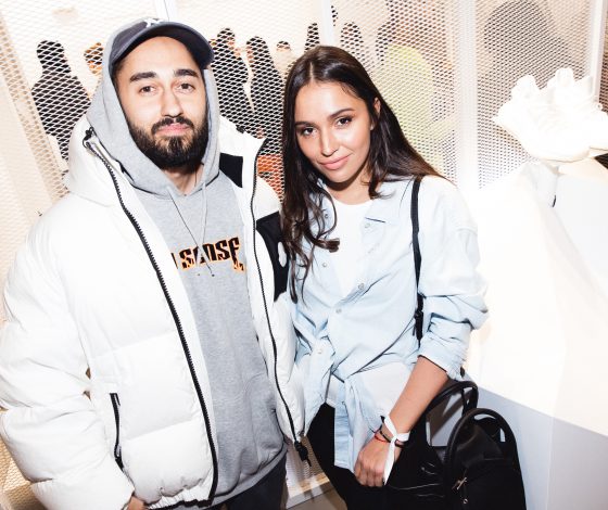 Мот и Мария Мельникова, Александра Бортич и Сюзанна Варнина на презентации новых YEEZY BOOST