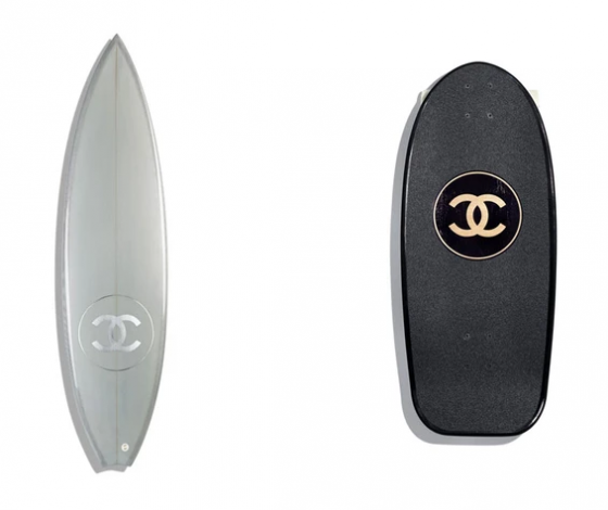 Если не знаешь, на что потратить деньги: Chanel выпустили скейтборд и доску для серфинга