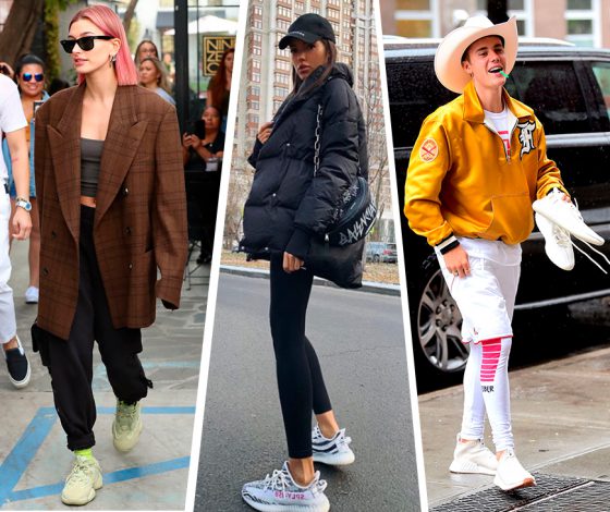 Как носить кроссовки Yeezy Boost? Учимся у звезд!