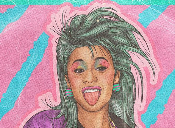 Это очень круто: как Джастин Бибер, The Weeknd и Карди Би выглядели бы в 80-е?