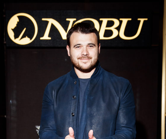 Эмин Агаларов, Юлия Барановская и Иосиф Пригожин на десятилетии NOBU