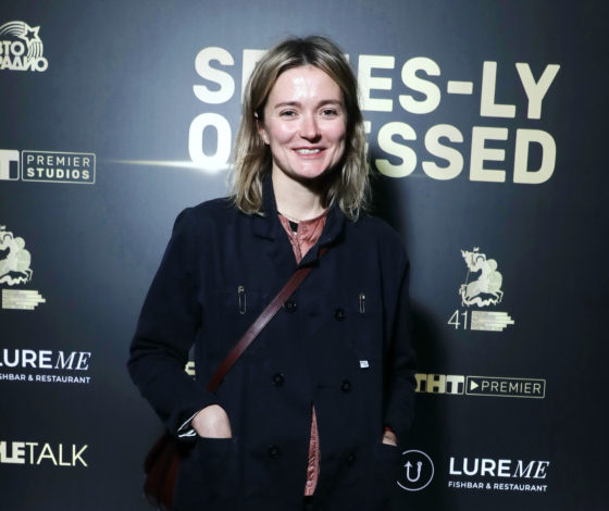 Надежда Михалкова, Анфиса Черных и Роман Маякин на вечеринке THT-PREMIER Studios