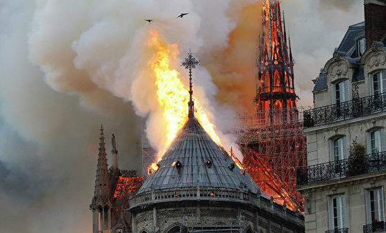 Срочно! В Париже горит Собор Парижской Богоматери