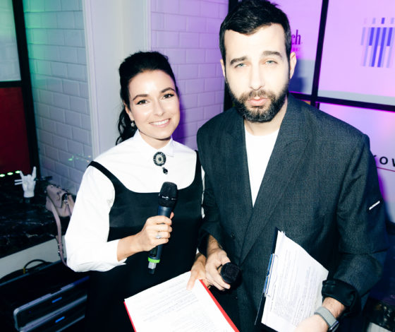 Иван Ургант, Ирена Понарошку и Алена Долецкая на Charity Battle.food edition благотворительного фонда «Друзья»