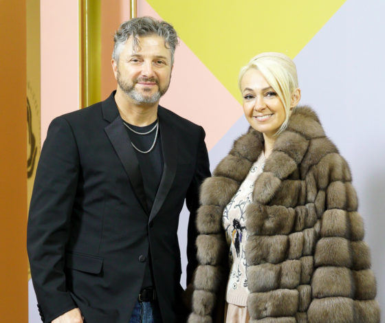 Яна Рудковская, Дарья Мороз и Лукерья Ильяшенко на презентации новой коллекции мехового дома BRASCHI 