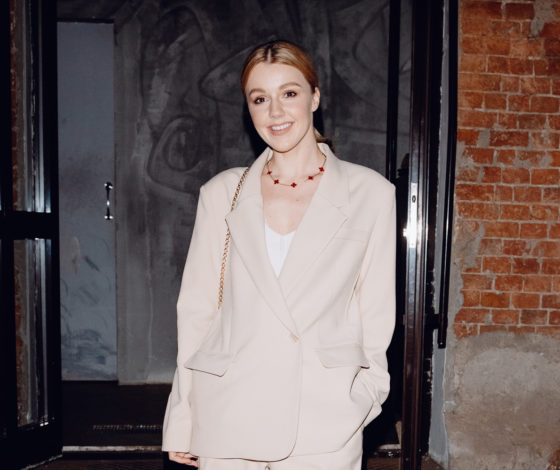 Юлианна Караулова, Урсула Ким и Ингрид Олеринская на открытии нового ресторана Fado