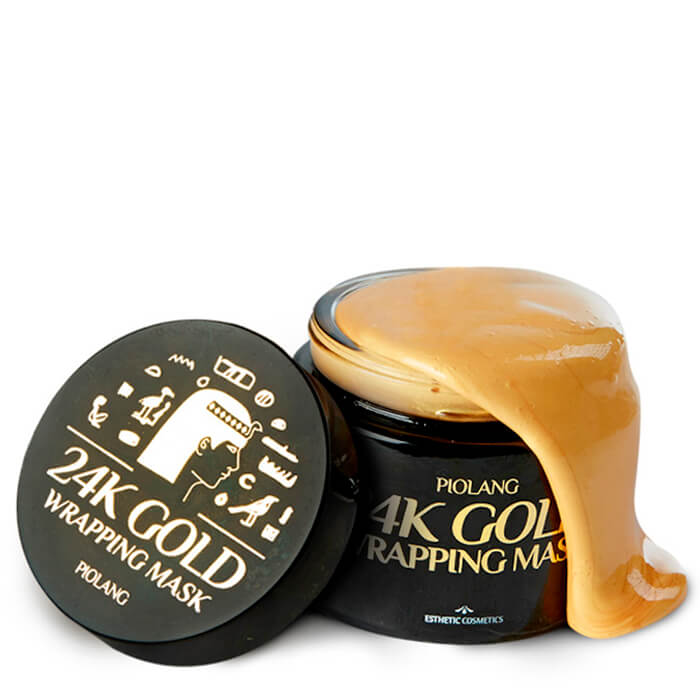 Обволакивающая маска-плёнка для лица с 24 каратным золотом Piolang 24K Gold Wrapping Mask. Цена: 1 820 рублей