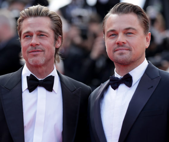 Леонардо ДиКаприо, Брэд Питт, Марго Робби, Квентин Тарантино на премьере фильма «Однажды… в Голливуде» в Каннах 