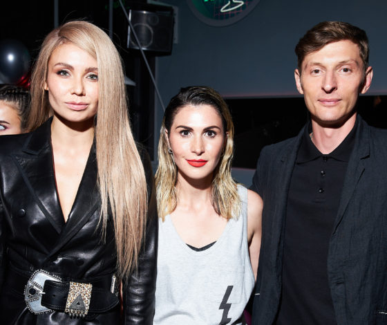 Ляйсан Утяшева и Павел Воля, Алеся Кафельникова, Мот и вся редакция PEOPLETALK на дне рождения Лауры Джугелия