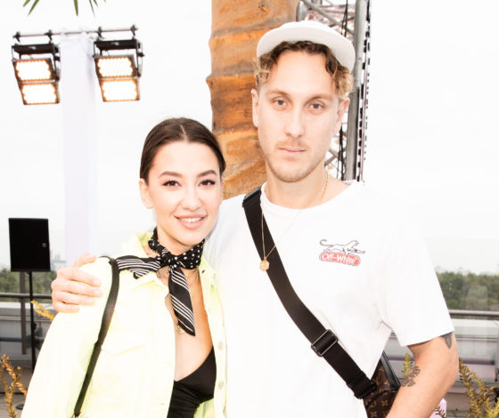 T-Killah и Мария Белова, Виктория Короткова и Дарья Клюкина на вечеринке в честь дня рождения галереи «Времена Года»