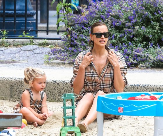 Так вот, куда летел Купер! Ирина Шейк замечена на прогулке с дочкой в Нью-Йорке