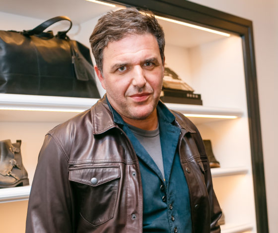 Максим Виторган, Дарья Клюкина и Валерия на открытии бутика John Varvatos