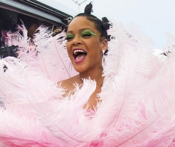 Если ваша вечеринка не выглядит так, не зовите. Рианна в огромном костюме фламинго зажигает на Барбадосе