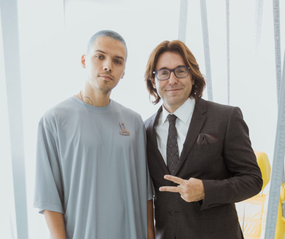 Андрей Малахов, Светлана Бондарчук и Инга Берман на презентации коллаборации Гарри Нуриева на Cosmoscow