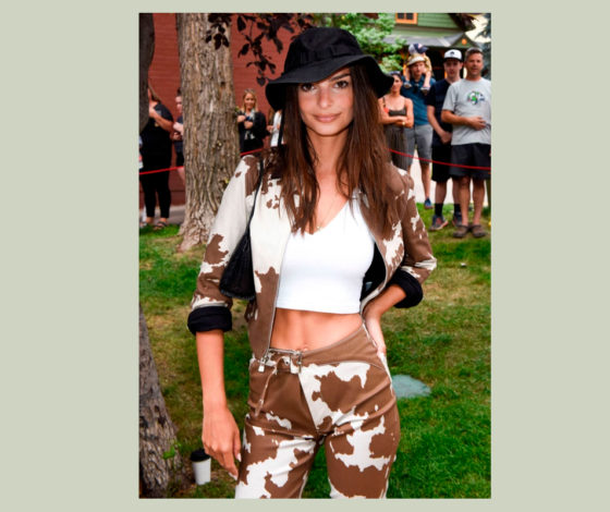 Сколько стоит: брюки Эмили Ратаковски с самым модным животным принтом