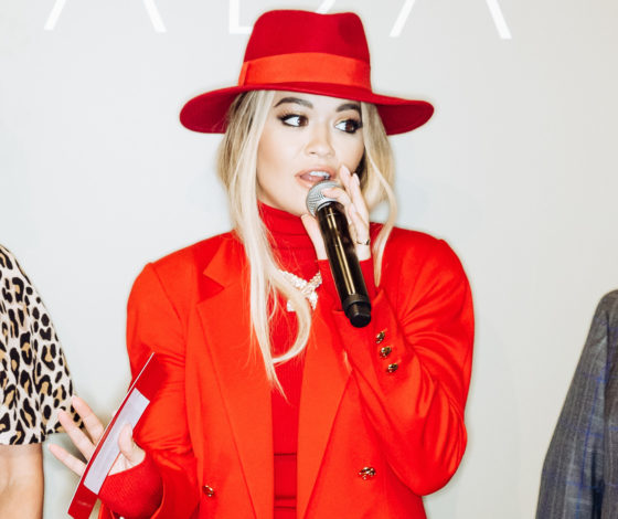 Рита Ора, Сати Казанова и Дарья Коновалова на открытии бутика Escada в Москве