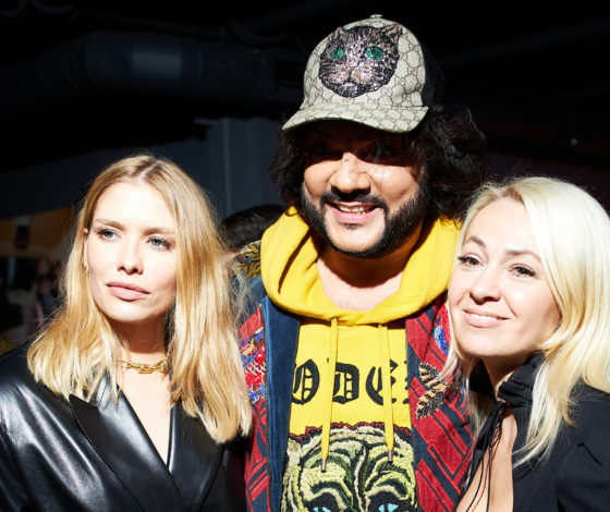 Филипп Киркоров, Вера Брежнева и Лена Перминова на вечеринке Aquazzura x Vera Brezhneva