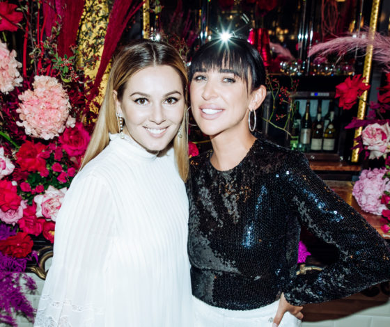 Мария Кожевникова, Сати Казанова и Вики Одинцова на показе новой коллекции Анастасии Задориной