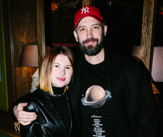 Анна Цуканова-Котт, Павел Табаков и Владимир Кристовский на открытии паназиатского ресторана