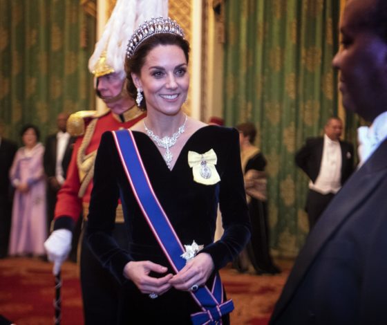 Кейт Миддлтон в тиаре принцессы Дианы на королевском приеме