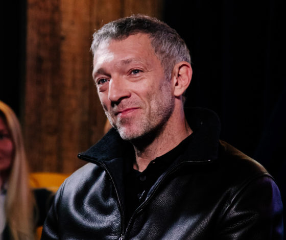 Венсан Кассель, Эвелина Бледанс и Янина Студилина на премьере фильма «Особенные»