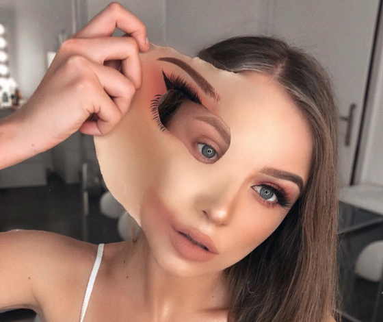 Визажист Моника Фальчик создает оптические иллюзии с помощью макияжа