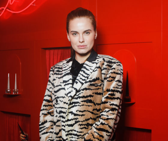 Дарья Клюкина, Сати Казанова и Юля Паршута на презентации коллекции Christian Louboutin Beauty