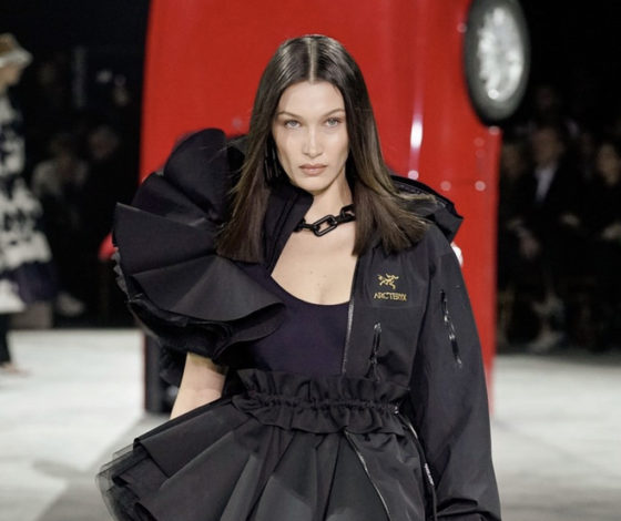 Джиджи, Белла и Иоланда Хадид на показе Off-White в Париже