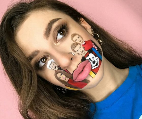 Визажист нарисовала группу Little Big на лице