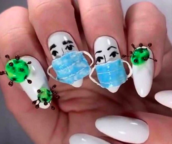 Трешачок от Марины: макияж Covid19 и маникюр с коронавирусом