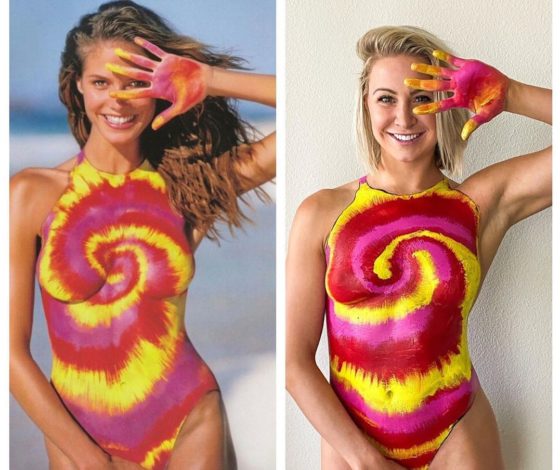 Новый челлендж: девушки копируют культовые снимки звезд в купальниках