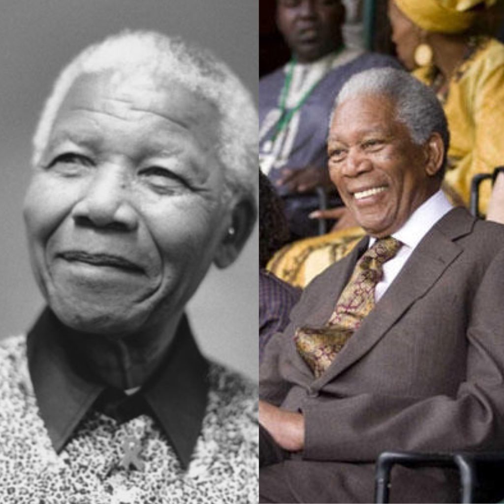 Нельсон Мандела — Морган Фриман («Непокоренный»)