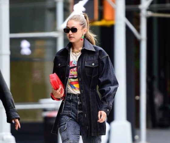 Кроп-топ и оверсайз блейзер: стильные выходы Джиджи Хадид