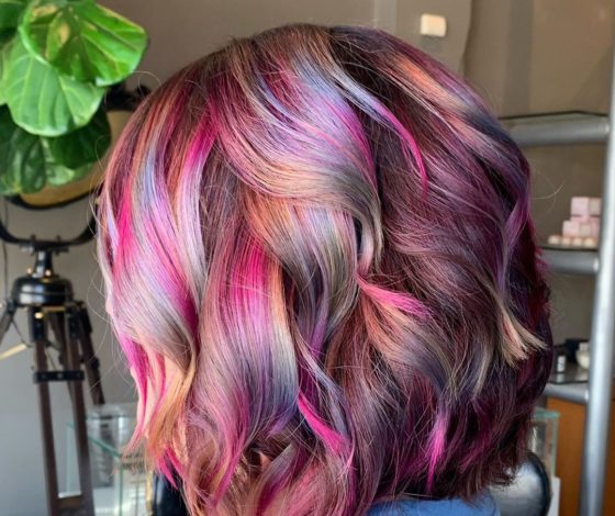 Цветные волосы: окрашивание tie-dye