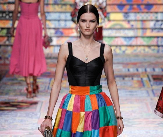 Тюрбаны с цветами и безумные платья на показе Dolce & Gabbana в Милане