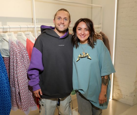 Влад Соколовский и Виктория Дайнеко на открытии первого флагманского магазина Monochrome