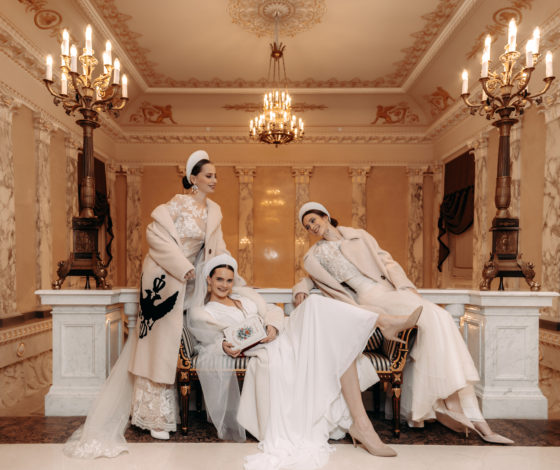Виктория Шелягова, Виктория Газинская, Милана Тюльпанова и другие на презентации коллекции Axenoff «Белая сказка» в Санкт-Петербурге