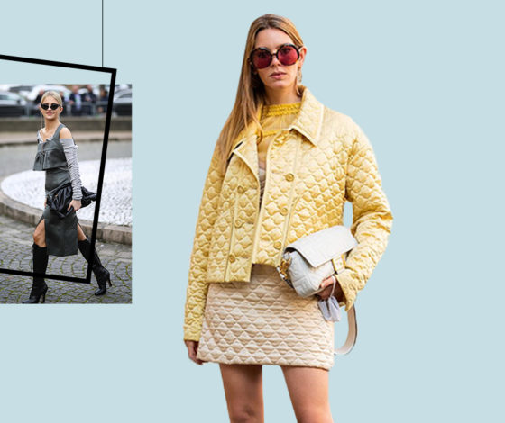 С джемпером и высокими сапогами: как носить юбку зимой