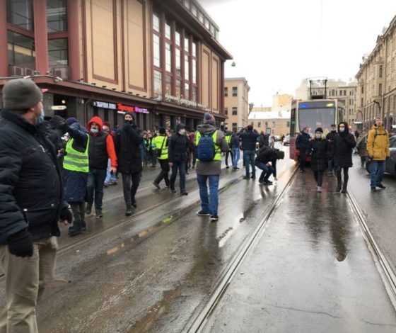 В России проходит несанкционированный митинг