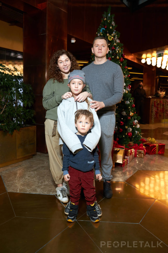 Евгения Линович с семьей