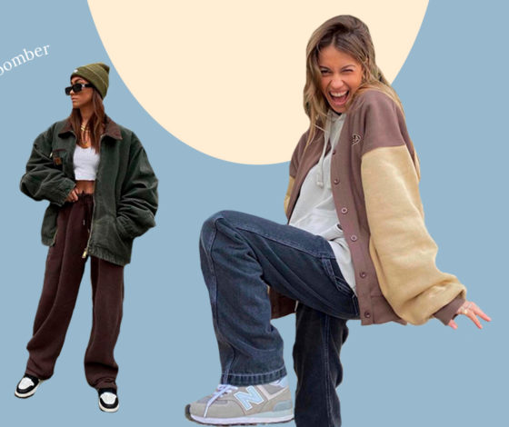 С платьем, широкими джинсами и джорданами: как носить бомбер этой весной