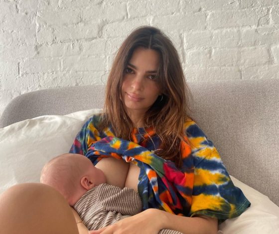 Первая фотосессия: Эмили Ратаковски позирует с восьмимесячным сыном