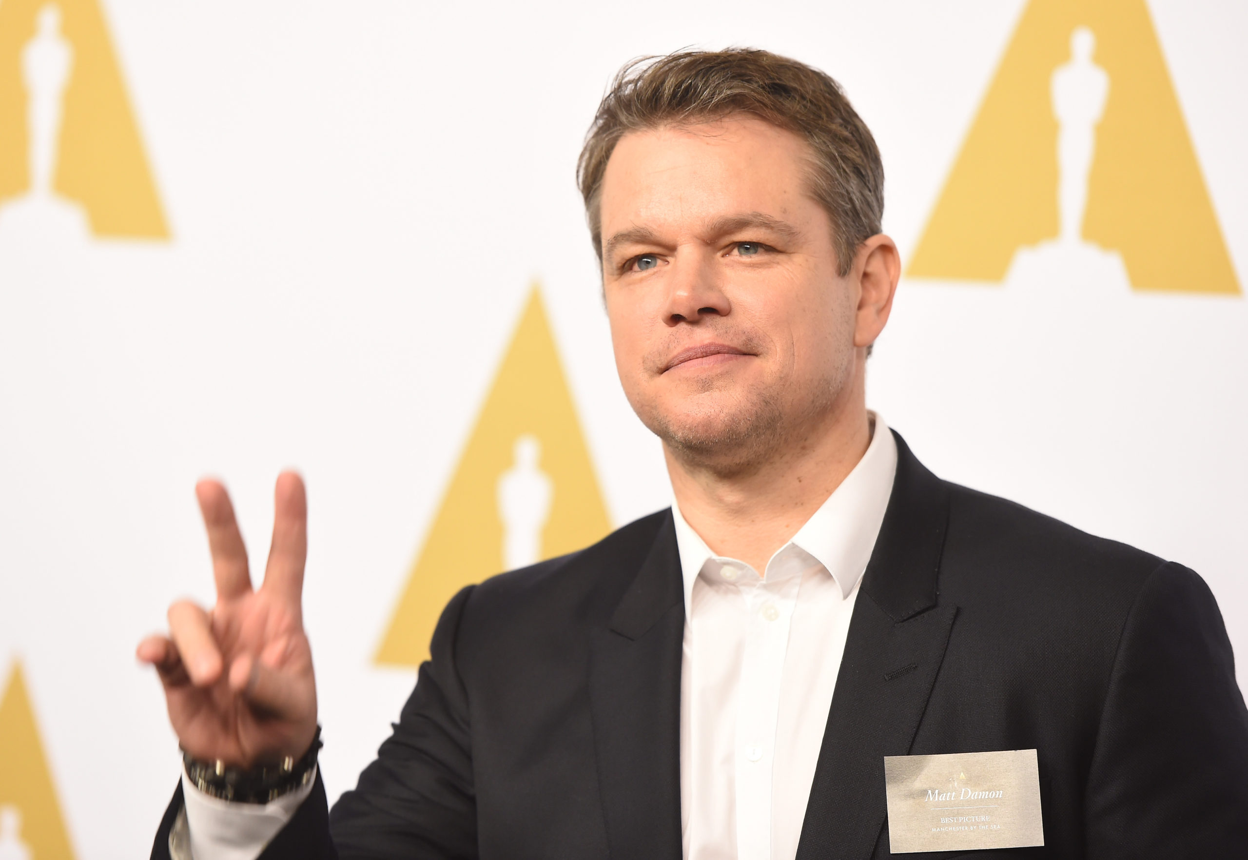 Unrecognizable: Matt Damon had a thick beard