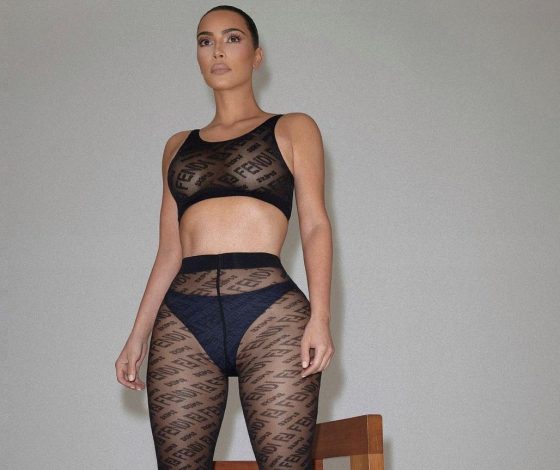 Боди с монограммой и прозрачные топы: Ким Кардашьян показала коллаборацию с Fendi