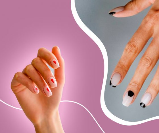 Зимний маникюр 2021: тигровые полосы, фиолетовый цвет и обратный френч