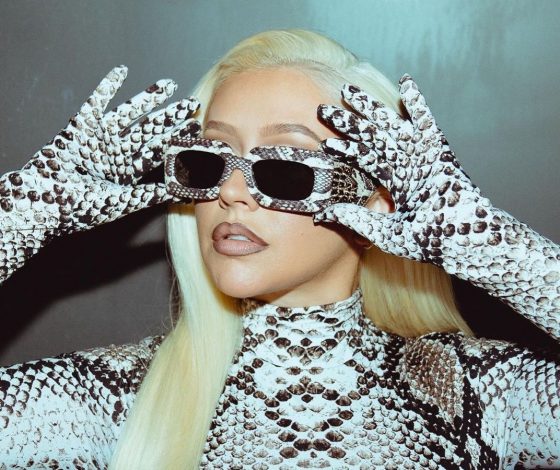 Кристина Агилера показывает, как стильно сочетать змеиный принт